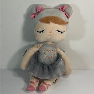 Metoo Gray and Pink Stuffed Doll